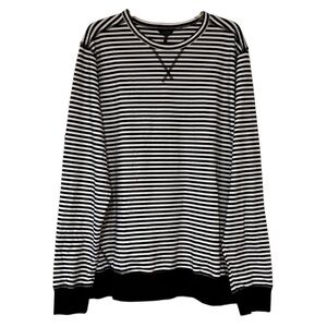 GoodMan Striped Black and White Crewneck Sweater Sz XXL